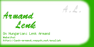 armand lenk business card